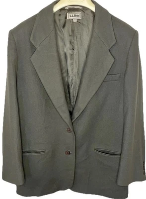 Chaqueta Blazer De Colección LL Bean Lana Cachemira Mujeres Dark Academia No Estructurada EE. UU. 14 Foto 1 de 4