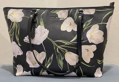 Bolsa Tote Dana Buchman Grande Magnólia Bolsos Grandes + Zíper Central + Zíper Fechado Muito Bom+ - Imagem 1 de 4