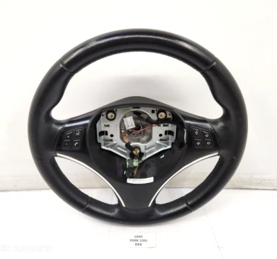 ✅ 07-11 OEM BMW E90 E92 E93 X1 335 deportivo cuero negro volante manual * Foto 1 de 4