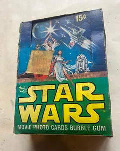 Tarjetas coleccionables vintage originales Star Wars Topps 4ª serie verde CAJA 1024 - Imagen 1 de 5
