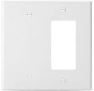Bates- Combination Wall Plate, Decorator/Blank, 2 Gang Wall Plate, Wall Switch P - Picture 1 of 12
