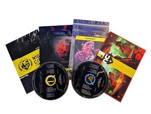 LOT MERCH CYBERPUNK 2077 LTD EDITION - CARTE, GUIDE, 2 ENSEMBLES DE CARTES POSTALES, 2 CD OST