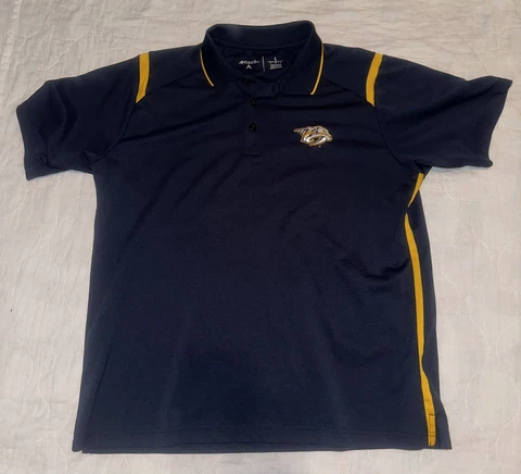 Men's Antigua Nashville Predators Polo Shirt SIze Large Cover