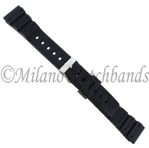 20mm Morellato Vectra Black Premium Rubber Mens Sports Watch Band Long 1259 - Picture 1 of 3