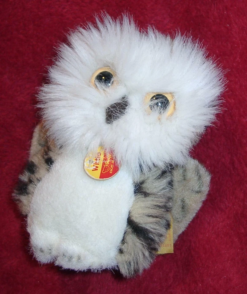 Steiff Eule Wittie ca 14 cm Knopf Fahne 045608 sehr guter Zustand - Bild 1 von 1