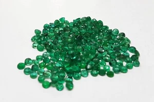 Natural Loose Round 3pc Emerald Lots 3mm, 4mm, 5mm Brazil Origin for Setting     - Picture 1 of 4