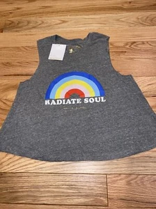 Spiritual Gangster Women's Heather Gray Radiate Sould Muscle Tank Top Sz M - Picture 1 of 5