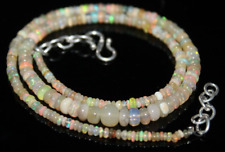 Opal Bead 2-5MM Necklace Top Quality Welo Fire Opal Bead 925 Sterling Silver 