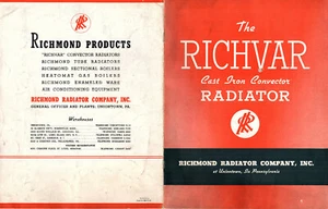 Richvar Cast Iron Convector Radiator 1938 Brochure Features Engineering Data  - Picture 1 of 6