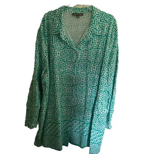 Jessica London 26W Button Down Langarm Liege oder Badeanzug Überwurf. - Bild 1 von 9