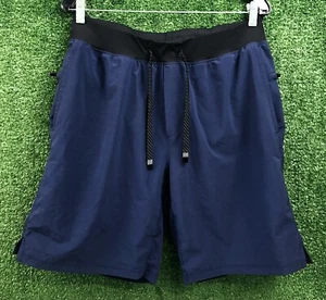 Fabletics 9” Lined Shorts Performance Stretch Men Size Medium Drawstring Navy - Picture 1 of 9