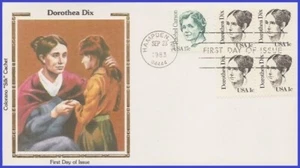 USA5 #1844 U/A COLORANO SEDA FDC BL4 Dorothea Dix - Imagen 1 de 1