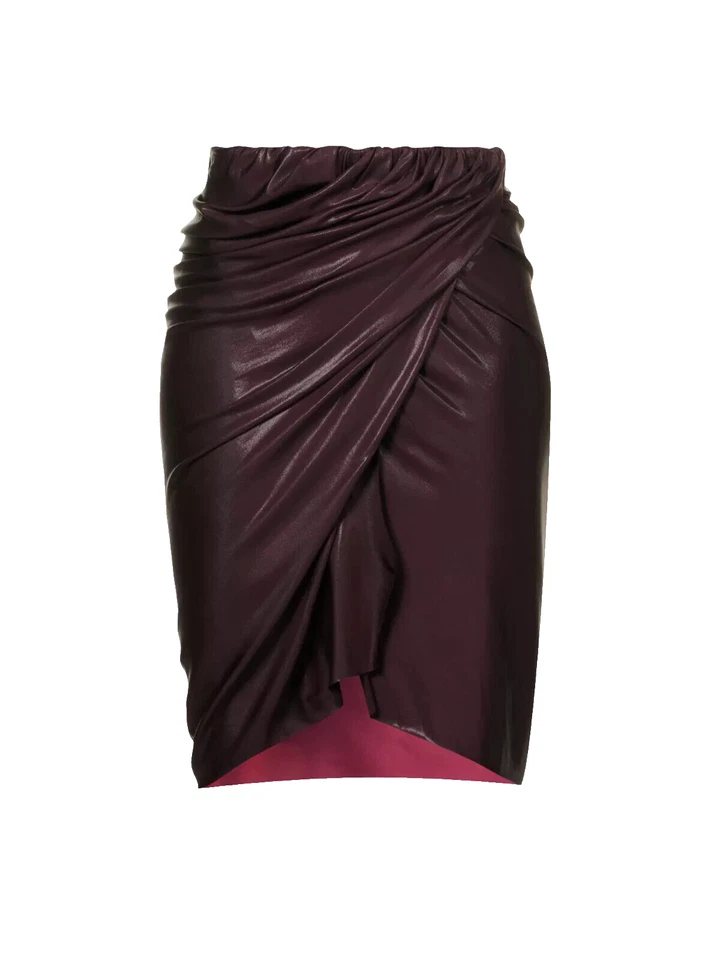 RICK OWENS LILIES Vered драпированный Джерси Midi юбка Великобритании 14 FR 42 США 10 BNWT RRP £490 - Изображение 1 из 4