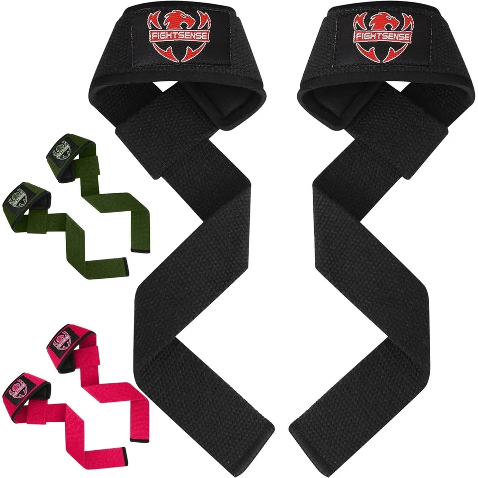 FIGHTSENSE Correas de Levantamiento para Levantamiento de Pesas, Gimnasio Correas de Muñeca para Hombre Mujer Foto 1 de 4