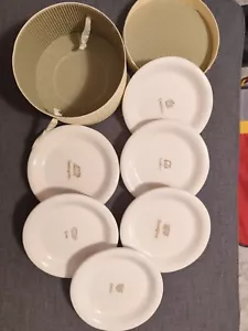 Complete WILLIAMS SONOMA Embossed Cheese PLATES 6 Boxed Set NEW Brie - Picture 1 of 7