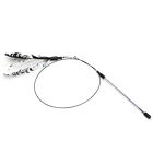 Black Steel Wire Roll Goose Feather Simple Modeling Pet Cat Funny Teaser Sti Dxs
