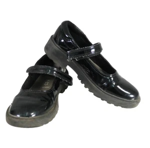 Geox Girls School Shoes Mary Jane Real Leather Hook and Loop Black UK 11.5 EU 3 - Picture 1 of 14
