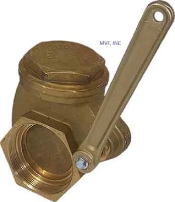 3" NPT 200 WOG Quick Opening Gate Valve Bronze Brass Lever Operated BR01111419 - Image 1 of 3
