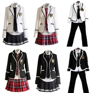 Hot Jk Uniforms High School Students Long-sleeved Male Female Blazer Suit Set - Picture 1 of 31