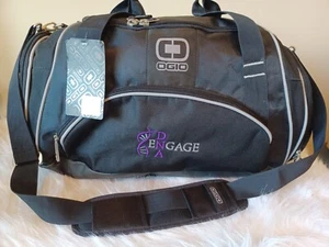 Ogio Big Dome Duffle Gym Bag Black Ventilated Shoe Compartment Embroidered - Picture 1 of 18