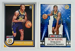 2022-23 NBA Hoops Bennedict Mathurin Base / Now Playing Rookie Lot (2) Pacers - Bild 1 von 4