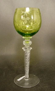 Jugendstil - Römer mit Luftwendel u. Mattgravur. Mundgeblasenes Glas. Bodenstern - Picture 1 of 1