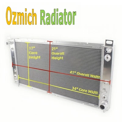 34'' Aluminum Radiator For 99-14 Chevy Silverado 1500 2500 Suburban 4.8 5.3 6.0L - Image 1 of 4