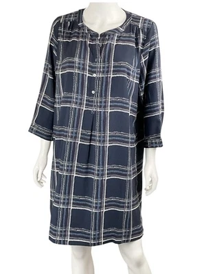 Camisa de vestir Loft Outlet para mujer manga larga grande pequeña a cuadros multicolor cuello en V Foto 1 de 4