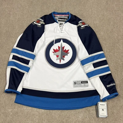 Camiseta deportiva de hockey Reebok Winnipeg Jets 2012 para hombre pequeña NHL blanca nueva con etiquetas Byfuglien Foto 1 de 4