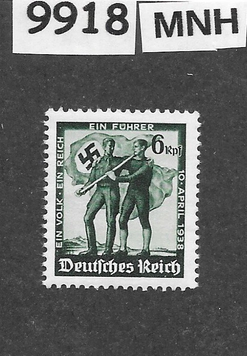 Sello MNH 1938 SC #485 Austria se une al Tercer Reich Alemania Esvástica Segunda Guerra Mundial #9918 Foto 1 de 1