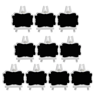 10 Pieces Wood Rectangle Chalkboard Chalkboard Memo Board - Image 1 of 4