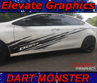 2013-2016 Se adapta a Dodge Dart Pegatinas Side Monster Vinilo Gráficos Calcomanías Rayas Foto 1 de 4