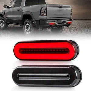 2X LED 5"in Truck Trailer Brake Turn Signal Flowing Tail Light Rear Running Stop - Foto 1 di 8