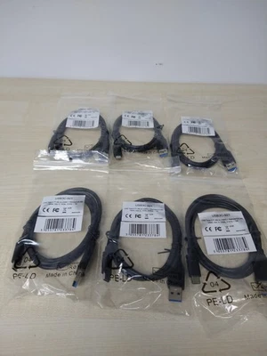Joblot of 6 USB Type-C to USB3.1 Standard-A cable, Gen 2, 10Gb - USB3C-921 - Image 1 of 4