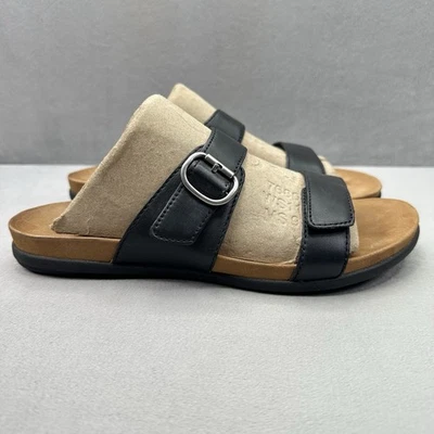 Sandalias para mujer 8,5-9 / EU 39 Dansko Justine Slide con hebilla de cuero de becerro negro usadas en excelente estado Foto 1 de 4