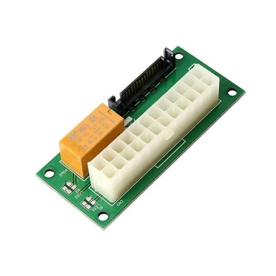 Dual Power Relay 24pin to 4pin Adapter Sata Power Starter card Extension Add2psu - Image 1 of 4
