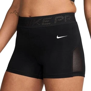 NEW Women's Nike Pro Mid Rise 3" Mesh Paneled Shorts Black Size Medium MSRP $40 - Picture 1 of 9