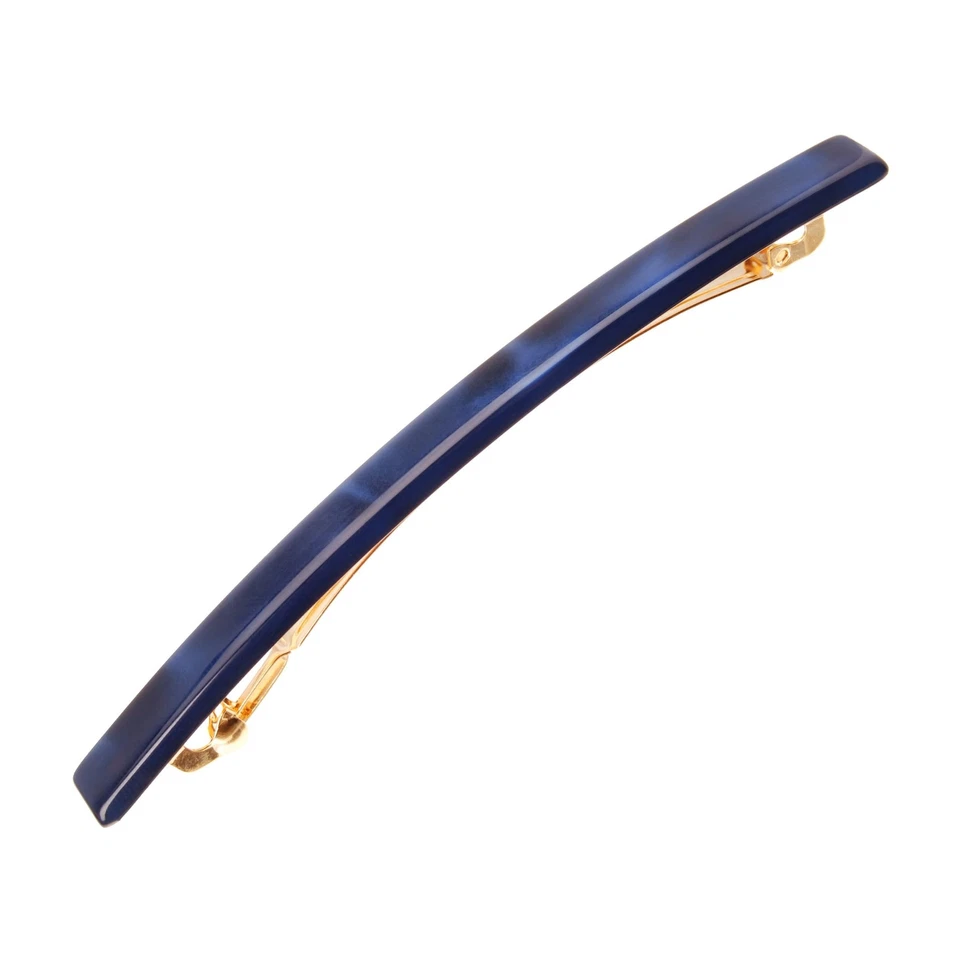 Navy Blue Hair Barrette for Women with Thin Hair, Elegant Long  Skinny French... - Image 1 of 4