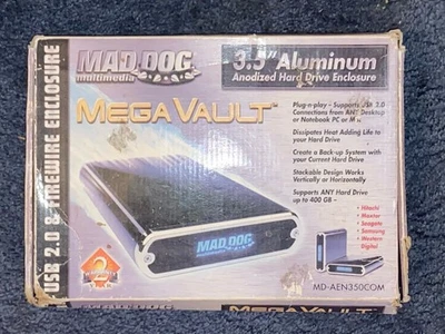 Mad Dog Multimedia MegaVault 3.5” External Hard Drive Enclosure (MD-AEN350COM) - Image 1 of 2