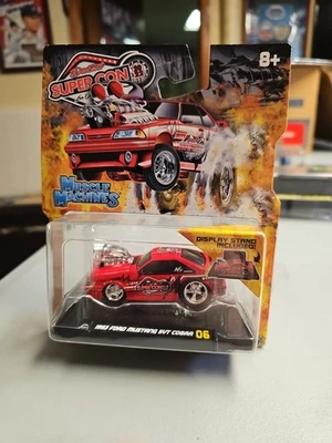 Muscle Machines 1/64 2022 Las Vegas 1993 Ford Mustang SVT Cobra Red Foxbody - Image 1 of 2