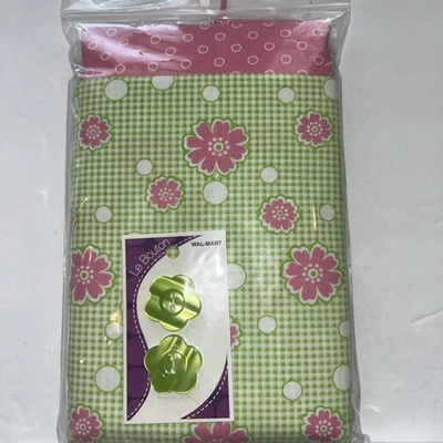 Apron Four Corners Sewing Kit Pink Green Floral NO PATTERN - Image 1 of 4
