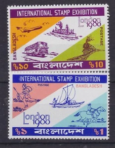 LONDON 1980 INTERNATIONAL STAMP EXHIBITION BANGLADESH SET SG 156-157 - Picture 1 of 1