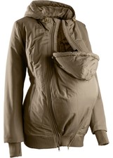 Umstands-Jacke m zwei Einsätzen Gr. 42 Khakigrün Winterjacke Kapuzen-Mantel Neu*