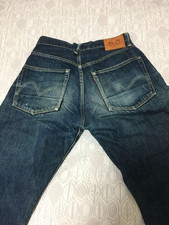 Denim Jeans EVISU Vintage JEANS 2001 No2 Selvedge DENIM Japan W:27.5 Inseam:27.5