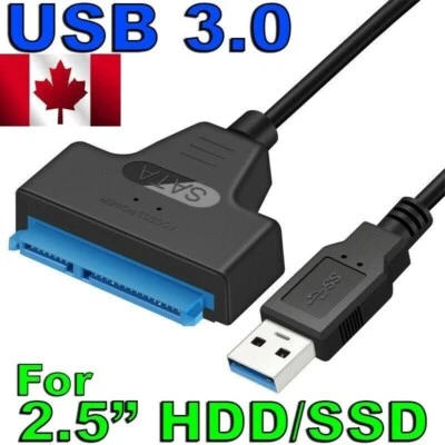 USB SATA Adapter Hard Drive 3.0 2.5" Cable HDD SSD Converter III External 3.5" - Image 1 of 4