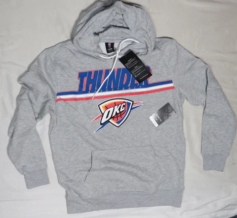 OKLAHOMA CITY THUNDER MENS SHIRT MEDIUM HOODIE HEATHER GRAY SWEATSHIRT NEW NWT Cover