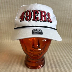San Francisco 49ers '47 Hitch Snapback Cap Retro VTG Script Rope White Mens OSFA - Picture 1 of 16
