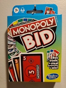 Monopoly Bid Card Game •  Age 7+ • 2-5 Players • 2021 - Picture 1 of 2