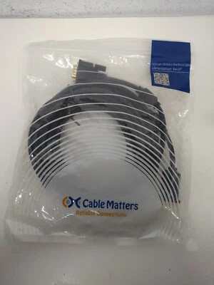 Cable Matters VGA to VGA Cable with Ferrites (SVGA Cable) 25 Feet 108001-25 NEW - Image 1 of 4