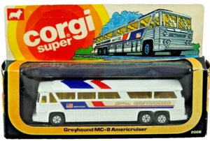 Autobús Corgi Junior 2008 Super Famous Greyhound MC-8 Americancruiser 1976 con caja - Imagen 1 de 23